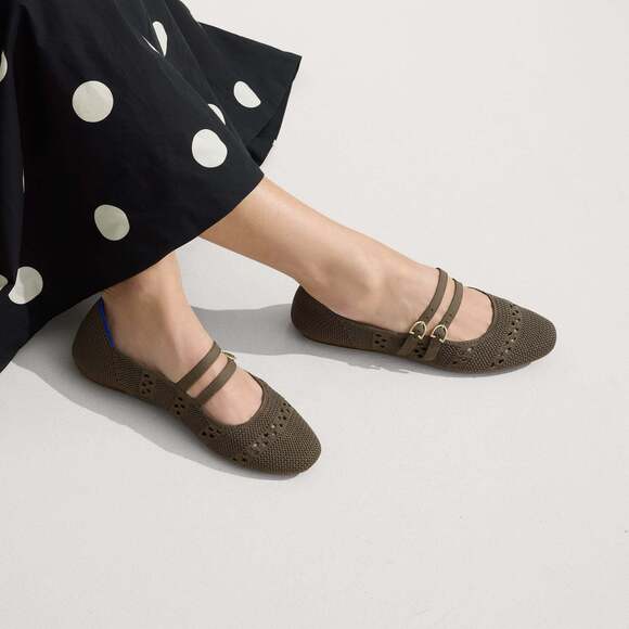 Rothy's The Double Buckle Mary Jane - Safari Crochet Size 9 NIB - Picture 2 of 3